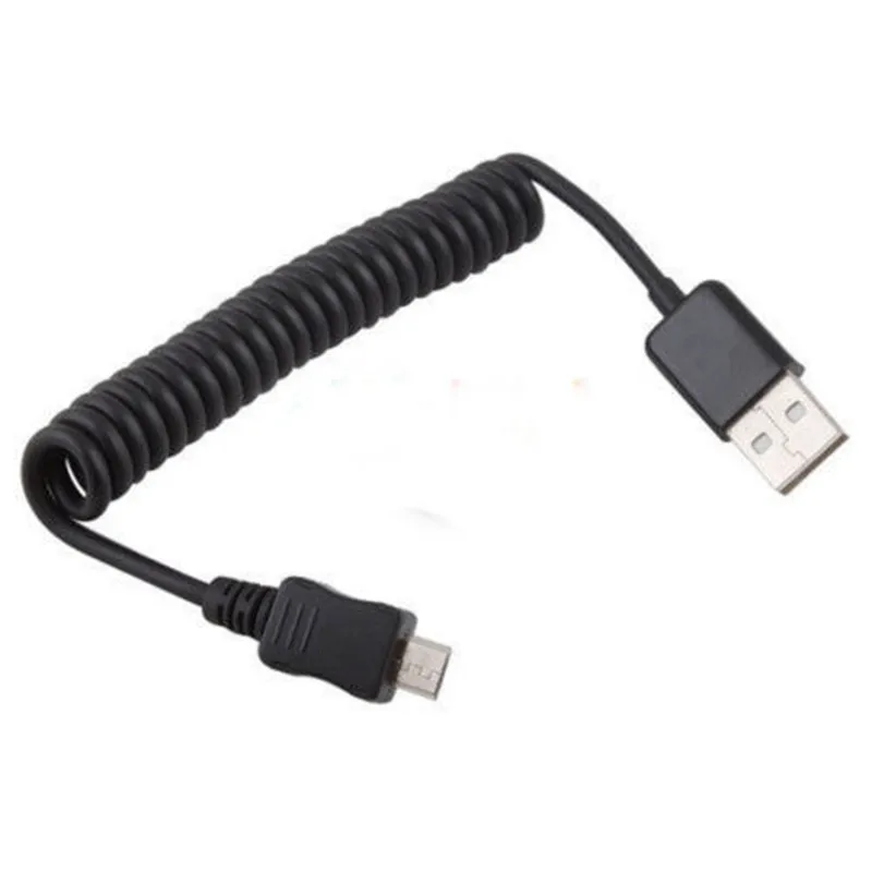 10pcs/lot Stretchable USB2.0 to Micro USB 5pin Adapter Cable 5p Data Sync Charger Spring Cord for XIAOMI Redmi Note 3S 1m | Электроника