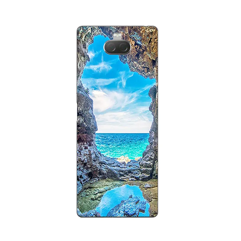 Прозрачные силиконовые чехлы для телефонов Sony Xperia 10 6 0 дюйма с рисунком улыбки |