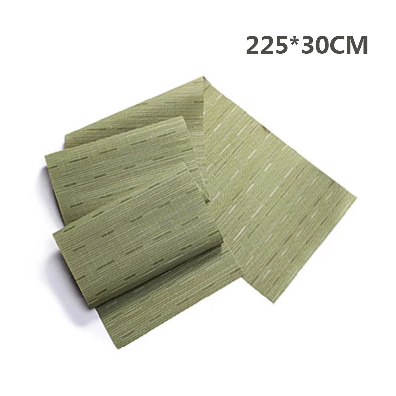 1 шт 180*30 см/225*30 столовые приборы, чистый цвет, настольный флаг, Бамбуковая тканая скатерть, Экологичная, изоляционная, украшение дома