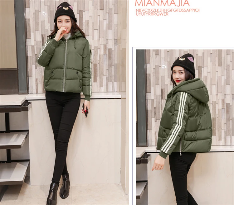 New Winter Jacket Women Fashion Coat Padded Solid Hooded Jacket Outwear High Quality Slim Parka Women's Clothing