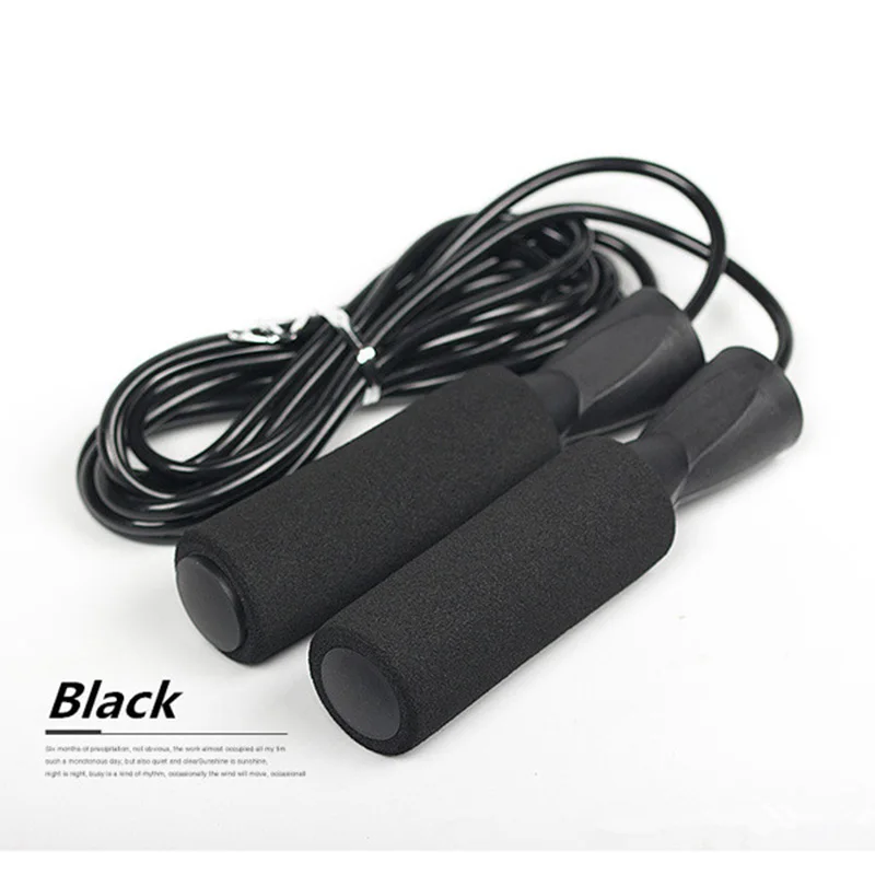 black jump rope 3 цвета фитнес Кроссфит скакалки регулируемые спортивные упражнения для похудения тренажерный зал фитнес - Цвет: black jump rope