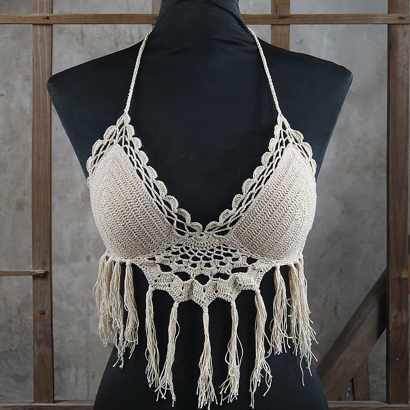 Этнический Вдохновленный женский Мягкий Топ с вкладышем ручной работы крючком