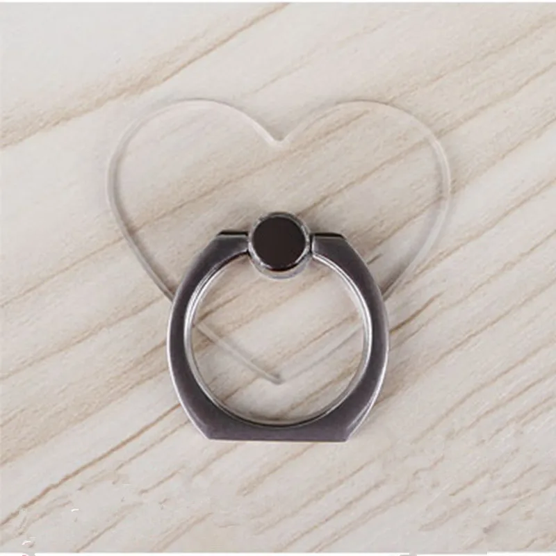 Love Mount Holder Auto Mobile Support Holder Stand ring Transparent holder for phone for phone support Desk Cell Phone Accessories - Цвет: Love