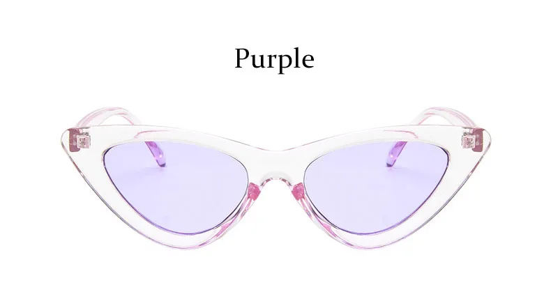 Purple Кошачий глаз, модные солнцезащитные очки для женщин, модные винтажные маленькие очки, женские зеркальные солнцезащитные очки, женские брендовые дизайнерские ретро очки - Цвет линз: Purple
