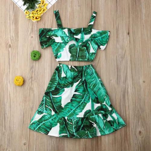 Модная футболка на бретельках для маленьких девочек топы и длинная