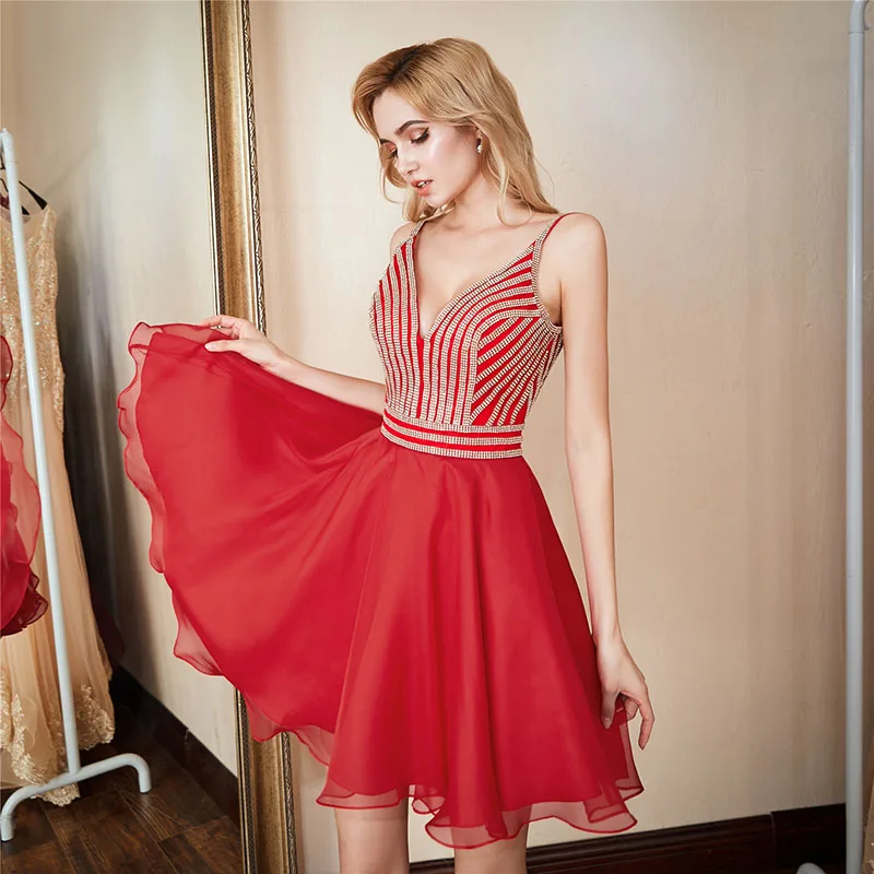 Короткие коктейльные платья Forevergracedress Красное Облегающее и яркое платье А