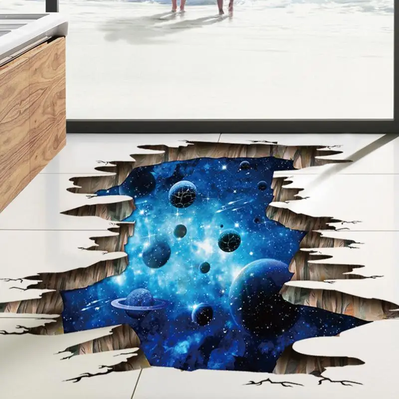 Космические Планеты 3D наклейки на стену космические Наклейки стены для детской