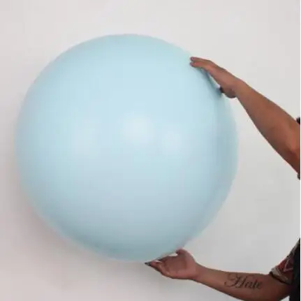 macaron blue 1 шт., большие размеры 36 дюймов, воздушный шар макарон, большие уплотненные латексные гигантские шары, свадебный душ, свадебное украшение детской вечеринки на день рождения - Цвет: macaron blue
