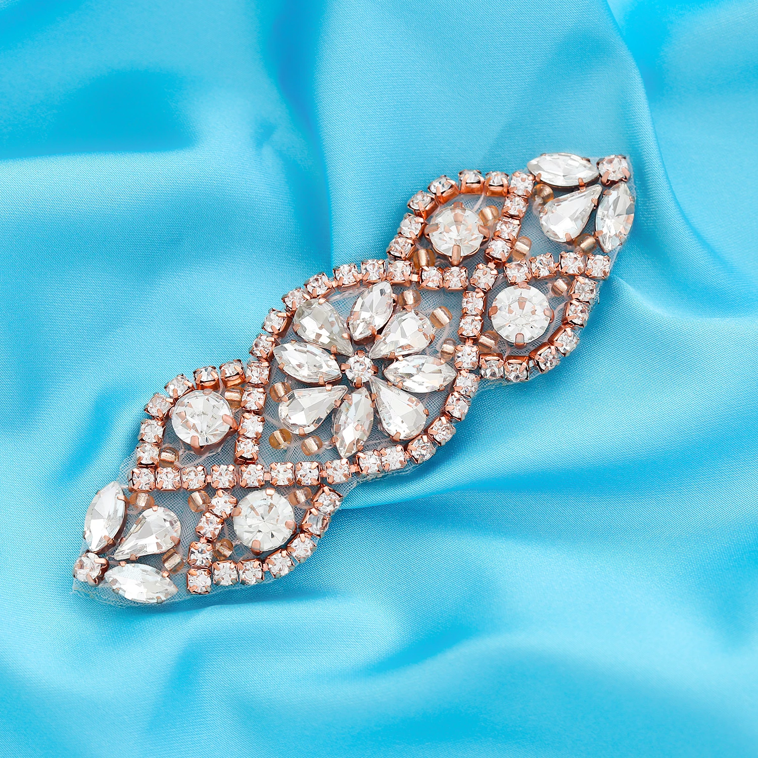 Атласный Свадебный ремень стразы из розового золота с жемчугом аксессуары для