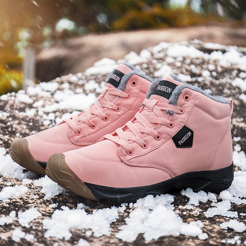 EOFK/Новое поступление Модные женские зимние ботинки теплые короткие плюшевые