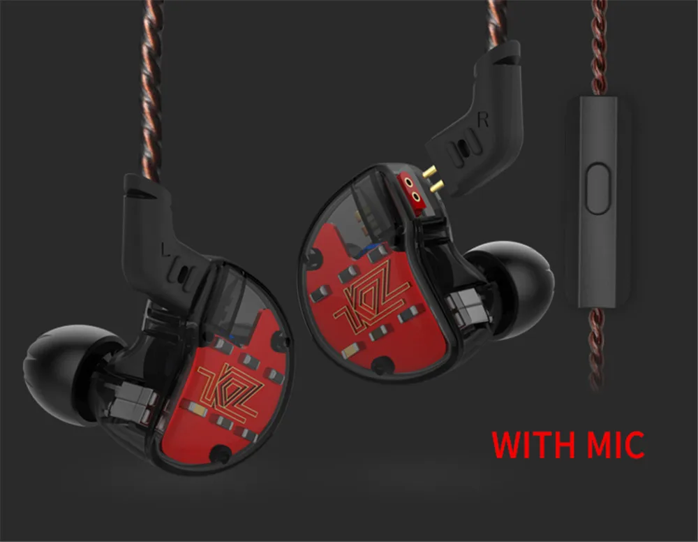 KZ ZS10 4BA+ 1DD гибридные наушники-вкладыши, HiFi наушники, наушники-вкладыши, гарнитура с шумоподавлением, DJ профессиональные наушники AS10 ZST