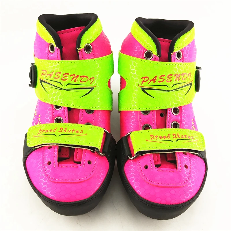 PASENDI встроенные скоростные коньки 4 размера регулируемые для взрослых детей