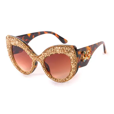 5 Fashion Brand Cat Eye Luxury Sunglasses Woman Shades Mirror Female Rhinestone Sun Glasses For Female Coating Gafas UV400 - Цвет линз: 5