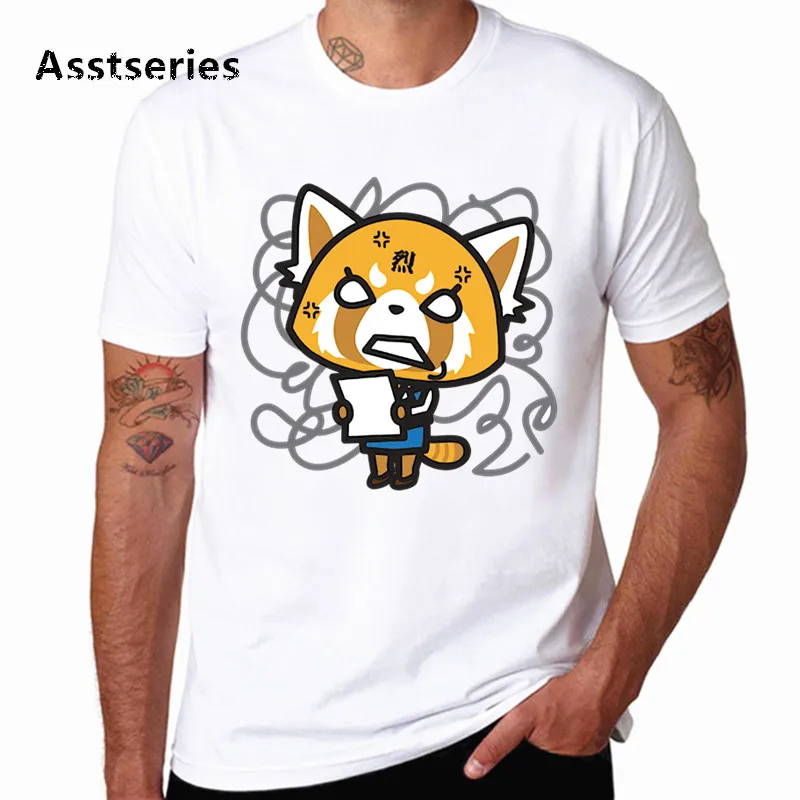 Aggretsuko aggression Retsuko Harajuku футболка с круглым вырезом Fck You панковская Футболка с принтом Повседневная футболка с короткими рукавами уличная HCP4589 - Цвет: HCP4589A
