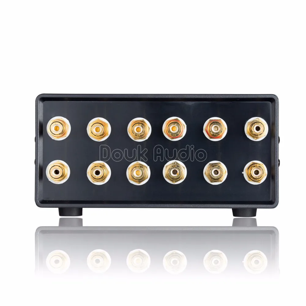 Дук аудио мини Hi Fi стерео 4 в 2 выход RCA разветвитель сигнала/селектор Пассивный