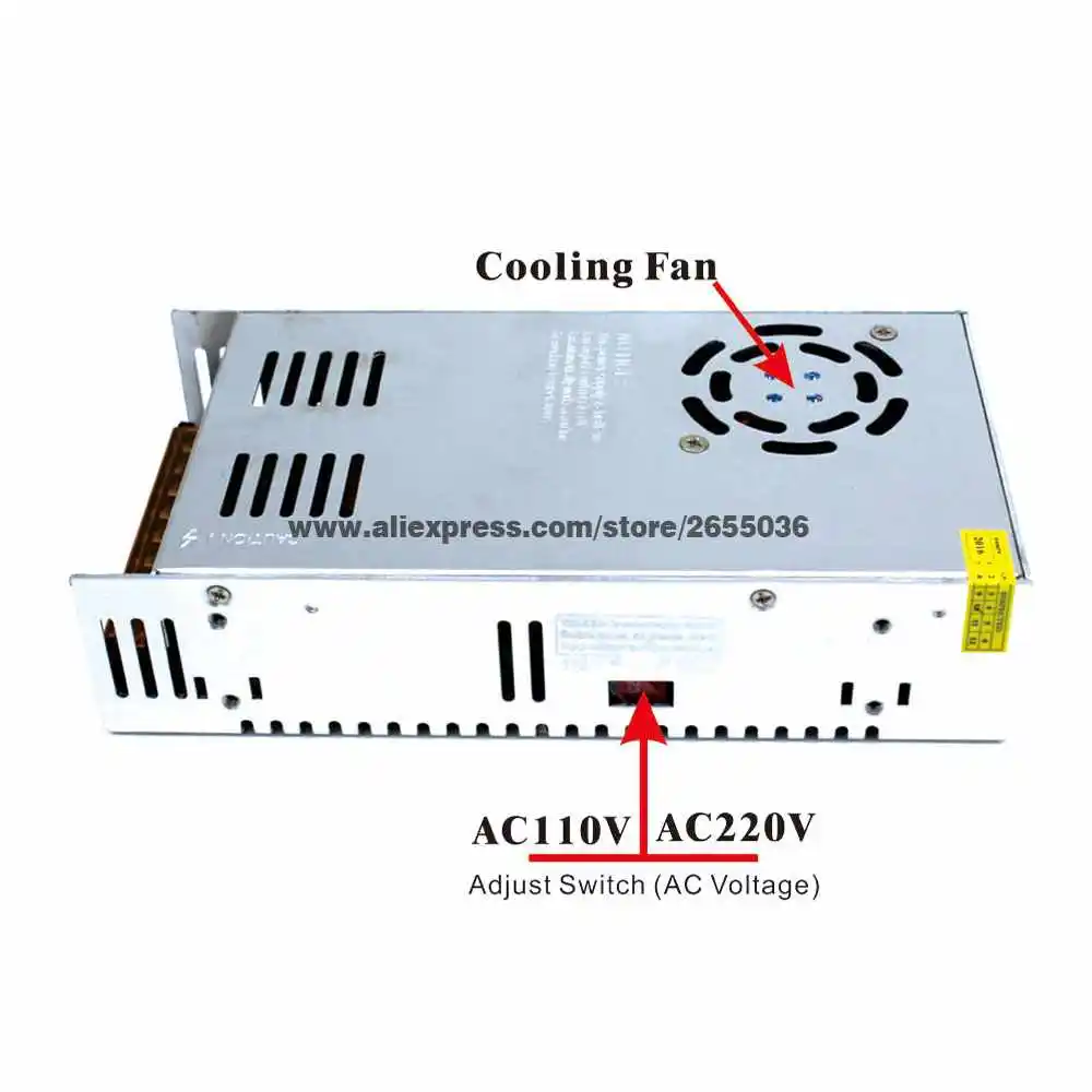 Высокое качество питания DC24V 500 Вт 21A импульсный адаптер AC 110 220 В вход в DC 24 SMPS для