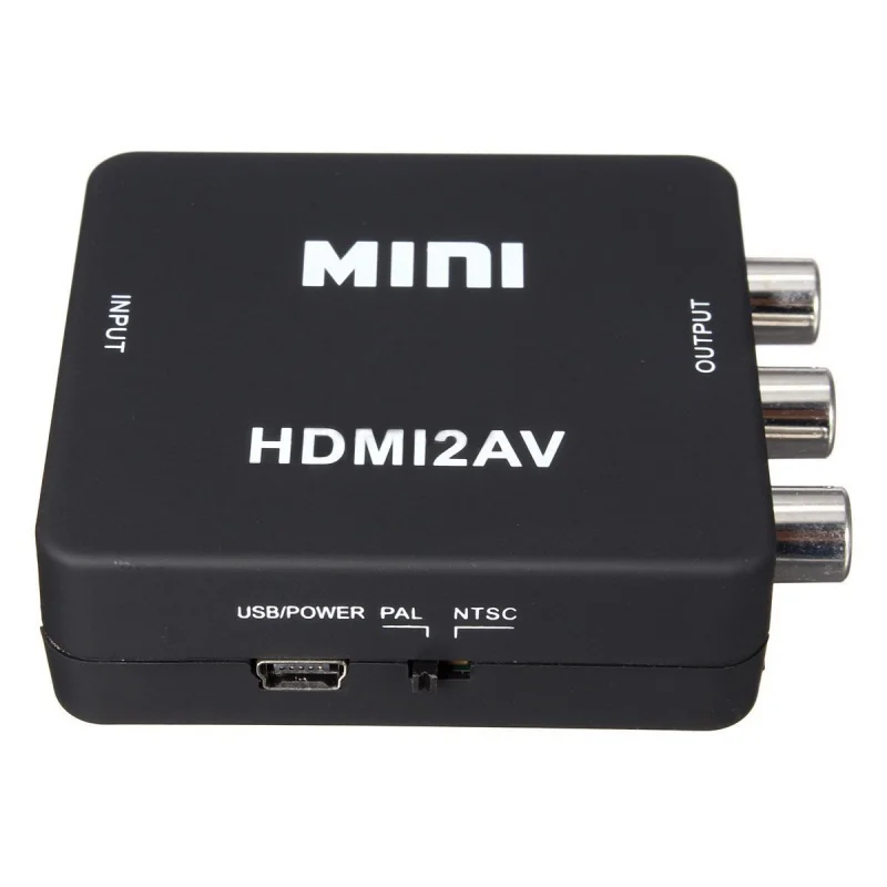 ABHU MINI HDMI к 3RCA CVBS композитный видео AV конвертер адаптер ТВ VHS VCR DVD черный|Кабели HDMI| |