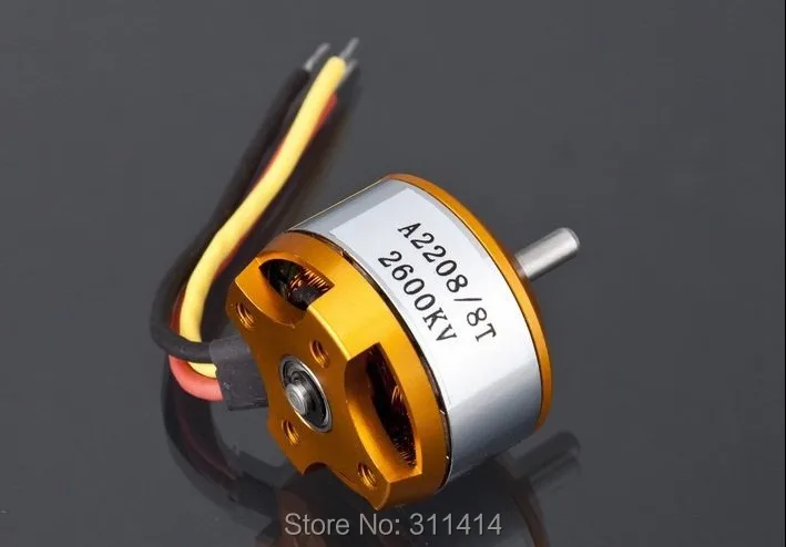 Мотор бесщеточный A2208 2600KV 8T 4 компл./лот для РУ самолетов мультикоптеров двигатель