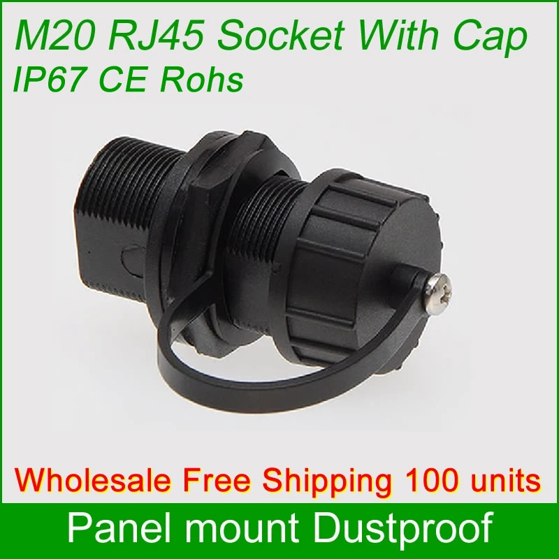 Бесплатная доставка оптовая продажа 100 шт. RJ45 Ethernet водонепроницаемый разъем