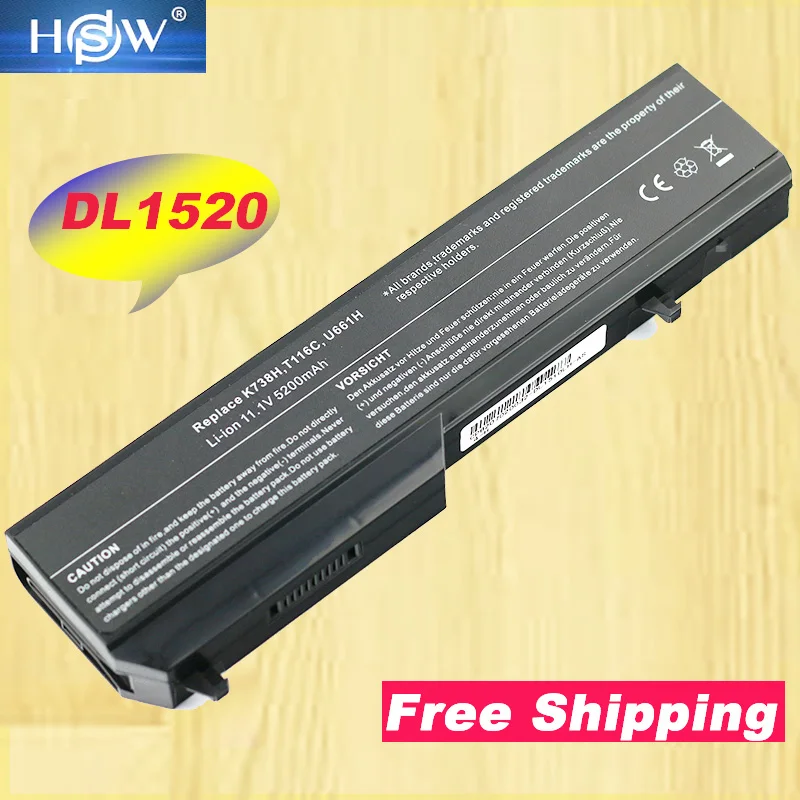 

HSW Laptop Battery For dell Vostro 1310 1320 1510 1520 1521 2510 battery K738H N950C N956C N958C T112C T114C T116C U661H