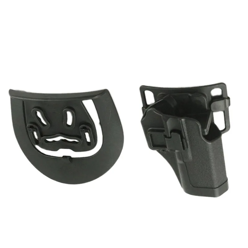 BK Тактический военный cqc Airsoft БЫСТРО рисовать правой кобуры пистолет ж/весло пояс для Glock 17 18 19 23 26 32 - Цвет: BK