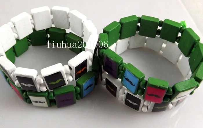 Оптовая продажа 24 шт борода дерево стрейч браслеты модные ювелирные изделия|stretch