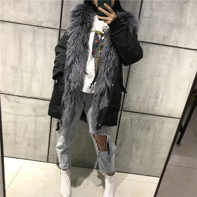 Женская парка из натурального меха, Женская парка из натурального Лисьего меха, пальто из натурального меха