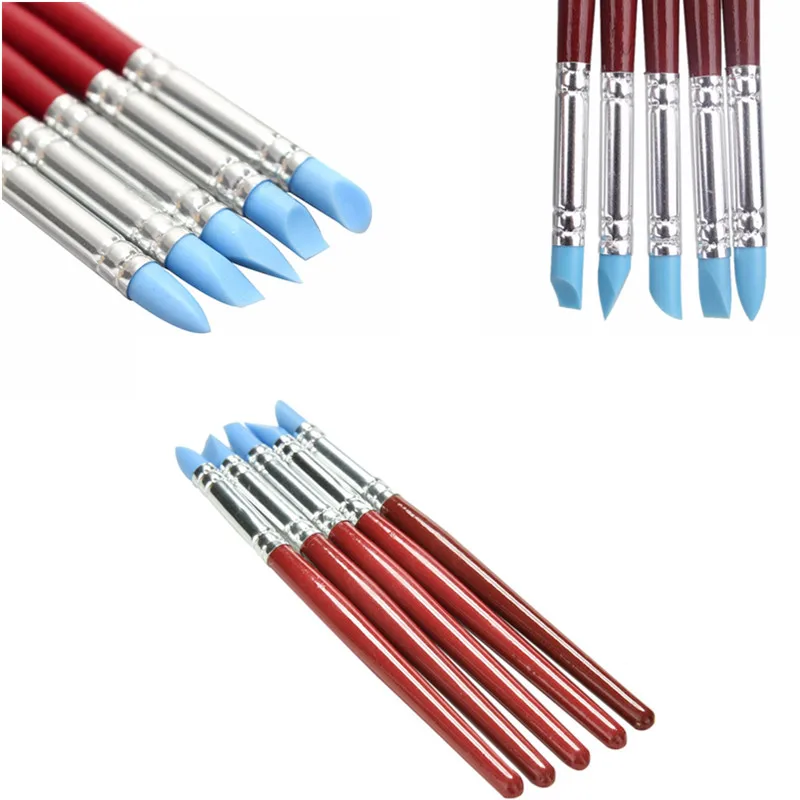 5 шт силиконовая форма для помадки кисть рисования глиняная керамика инструменты