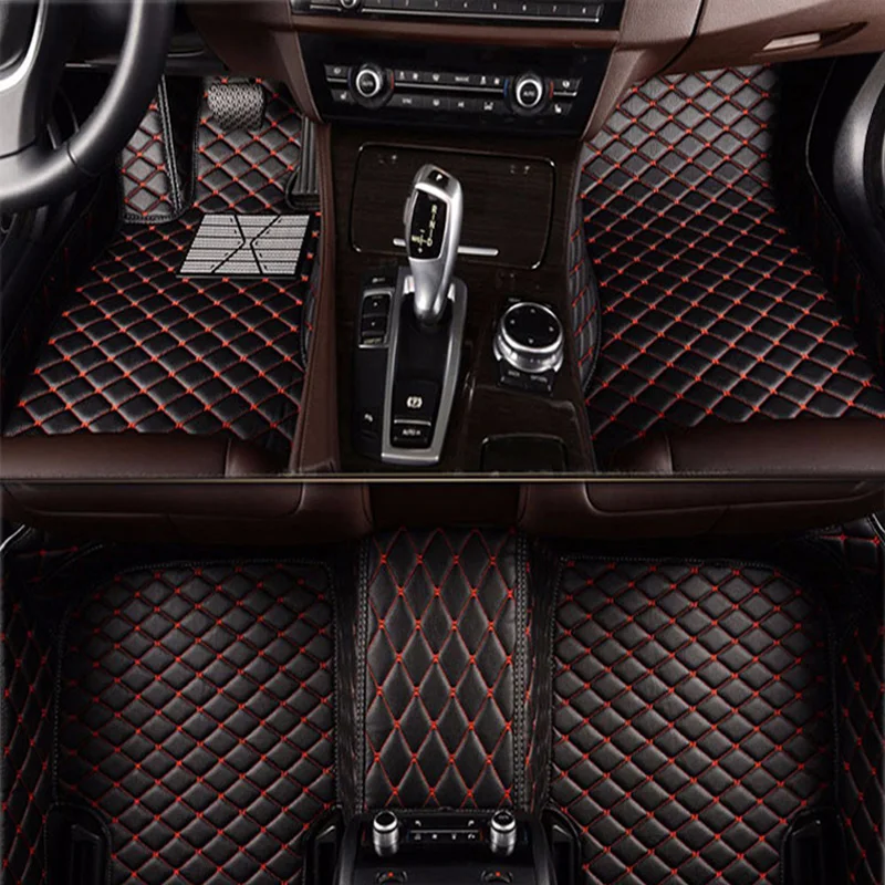 Flash mat leather car floor mats for Jaguar XF XE XJL XJ6 XJ6L F-PACE F-TYPE brand firm soft car accessories car styling Custom