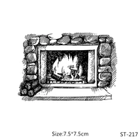 azsg fireplace stove fire clear stampsseals for diy scrapbookingcard makingalbum decorative silicone stamp crafts