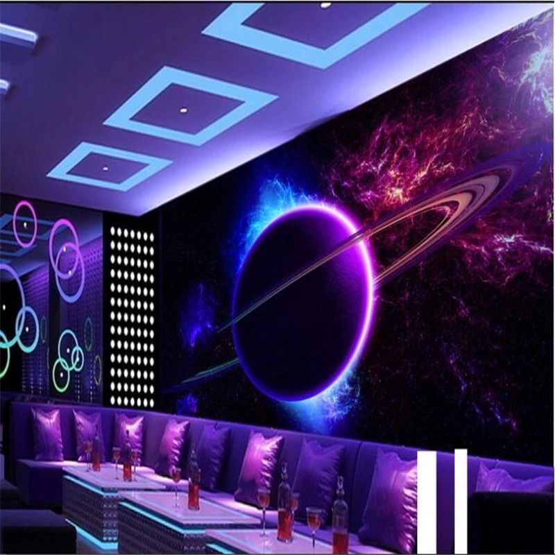 Beibehang 3d wallpaper murals Custom KTV large mural wall paper photo universe 3 d sitting room sofa bedroom | Обустройство дома