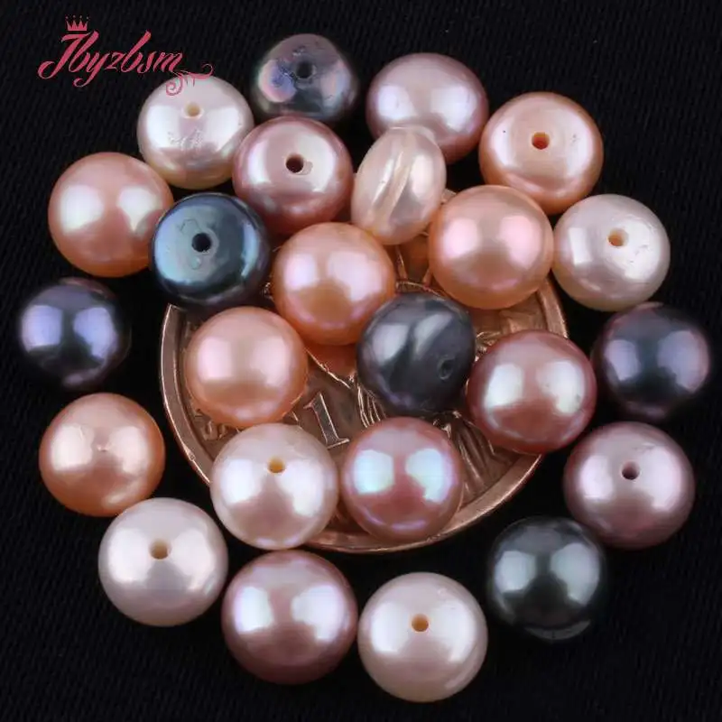 

7mm-8mm Half Drilling Freshwater Pearl Bead Natural Beads 1 Pair For Yourself DIY Earring Jewelry Making,Wholesale Free Shipping