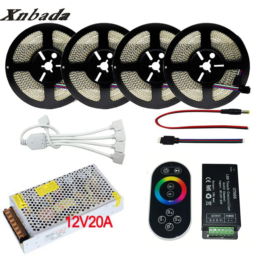 2835 DC12V RGB Светодиодная лента 234 светодиодов/м гибкая светодиодная неоновая лампа +