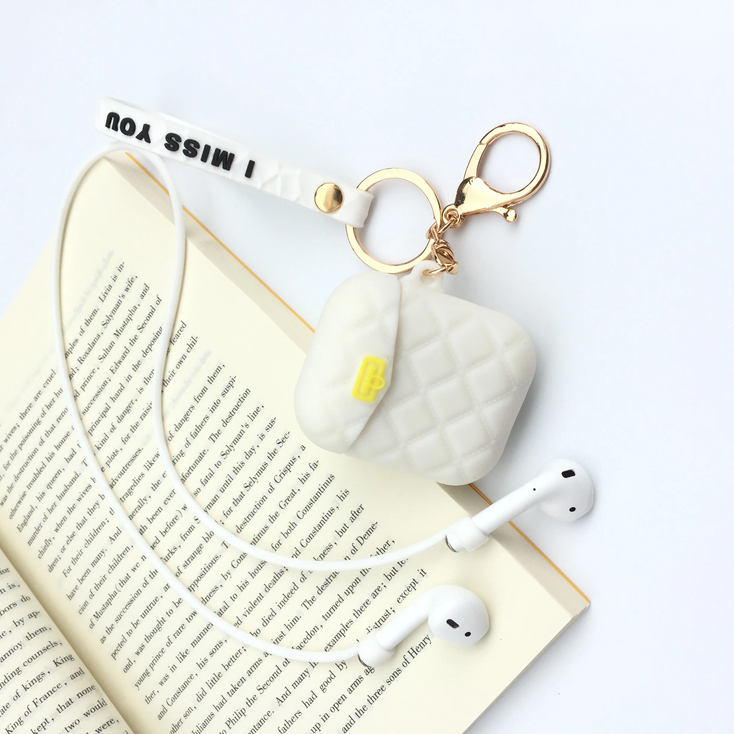 Чехол для Airpods 2 милые Bluetooth Наушники Аксессуары Защитный чехол мультфильм силикон для apple airpods сумка с брелком