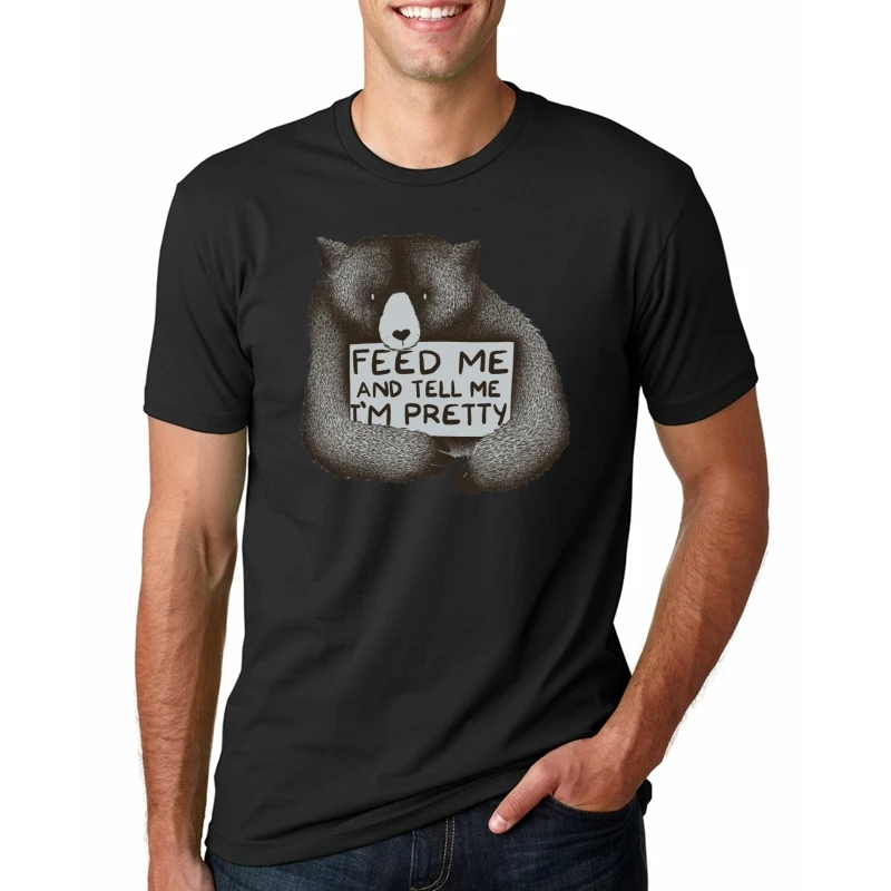 2018 высокое качество новая мужская футболка с принтом медведя в стиле ретро