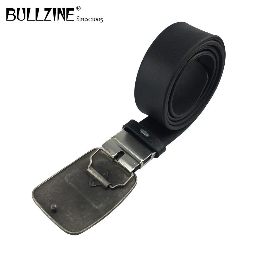 Ремни Bullzine из искусственной кожи черного цвета с соединительной застежкой для