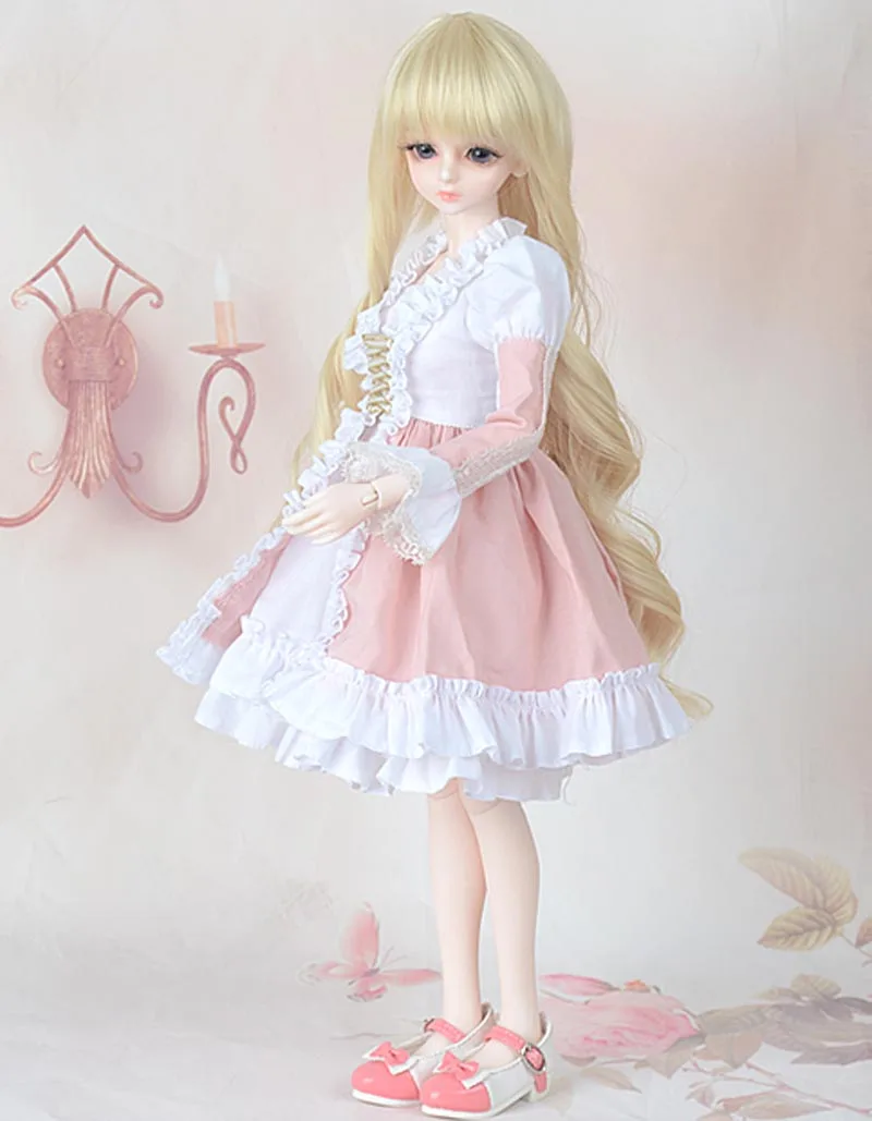 Vestido de mu&ntilde;eca BJD SD para ni&ntilde;as, ropa de moda, vestido de colores rosas, env&iacute;o gratis, 1/3, 1/4, 1/6, 1/8-3