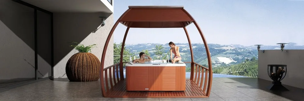 4 метра Семья Применение открытый джакузи 6 человек ванна для гидромассажа горячая ванна бассейн из акрила M-3504