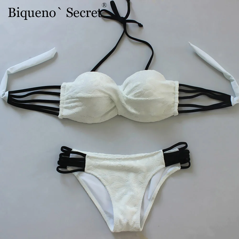 2018 сексуальный кружевной купальный костюм Бандаж бикини пляжный женский