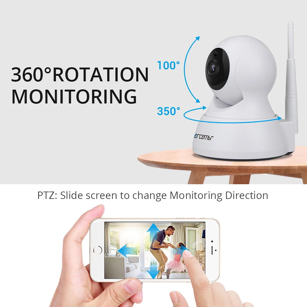 Morcembr P2P 1.0MP IP Camera Wireless Mini Video Wifi 720P Security Surveillance CCTV Cameras Android iPhone OS Access | Безопасность и
