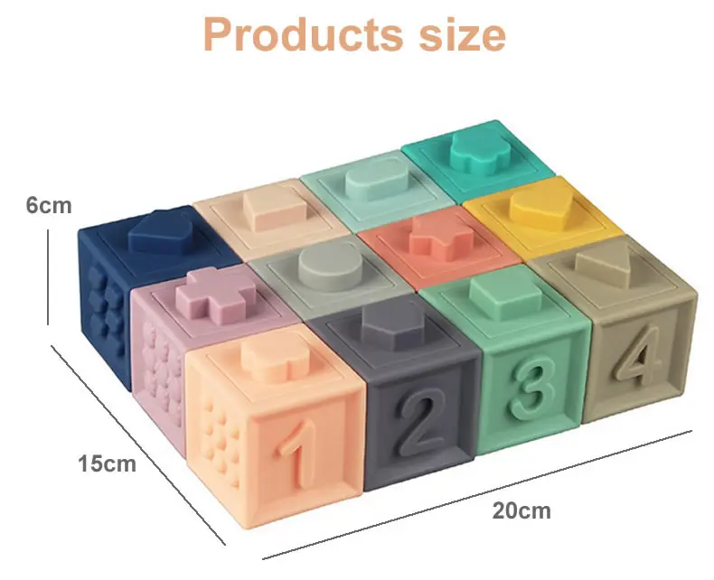 Мягкие строительные блоки детские игрушки резиновые сжимаемые игрушки 3D сенсорный ручной шар детские развивающие игрушки для детей