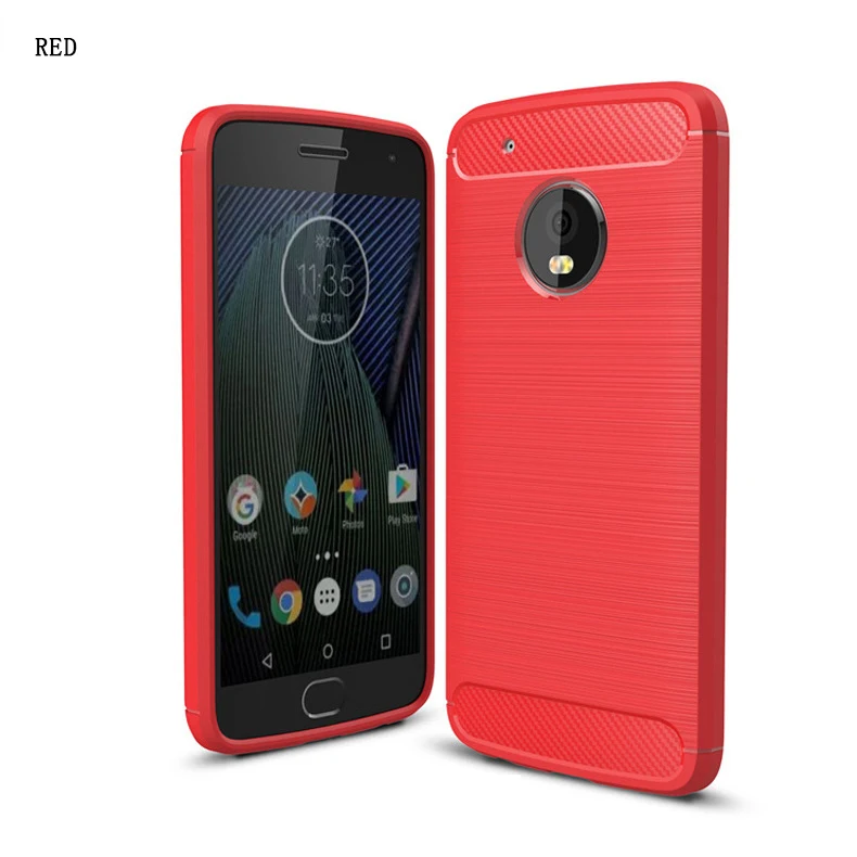 Чехол QAZ Maggie для Motolora Moto G5 Plus силиконовый мягкий ТПУ Матовый чехол из углеродного