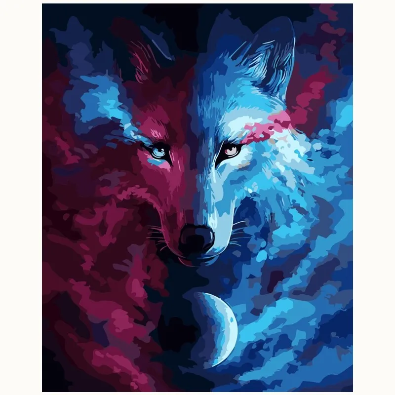Набор для рисования по номерам на холсте волк|painting by numbers picture|painting numberspainting |