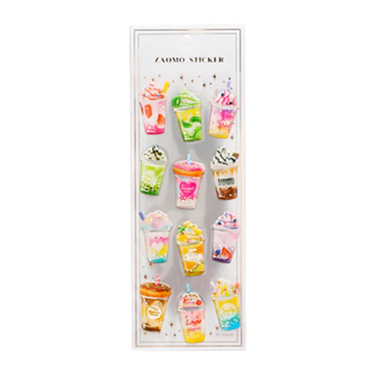 set 6 1 шт. 3D кристальная мультяшная наклейка kawaii прозрачная любовь алмаз Скрапбукинг школьные канцелярские украшения игрушка наклейка s - Цвет: set 6