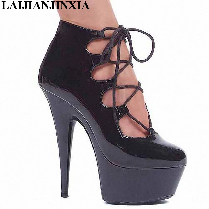 Autumn Sexy Straps 15cm High Heels Night Club Party Queen Dance Shoes Platform Pumps Women Dress Dance Pumps Shoes