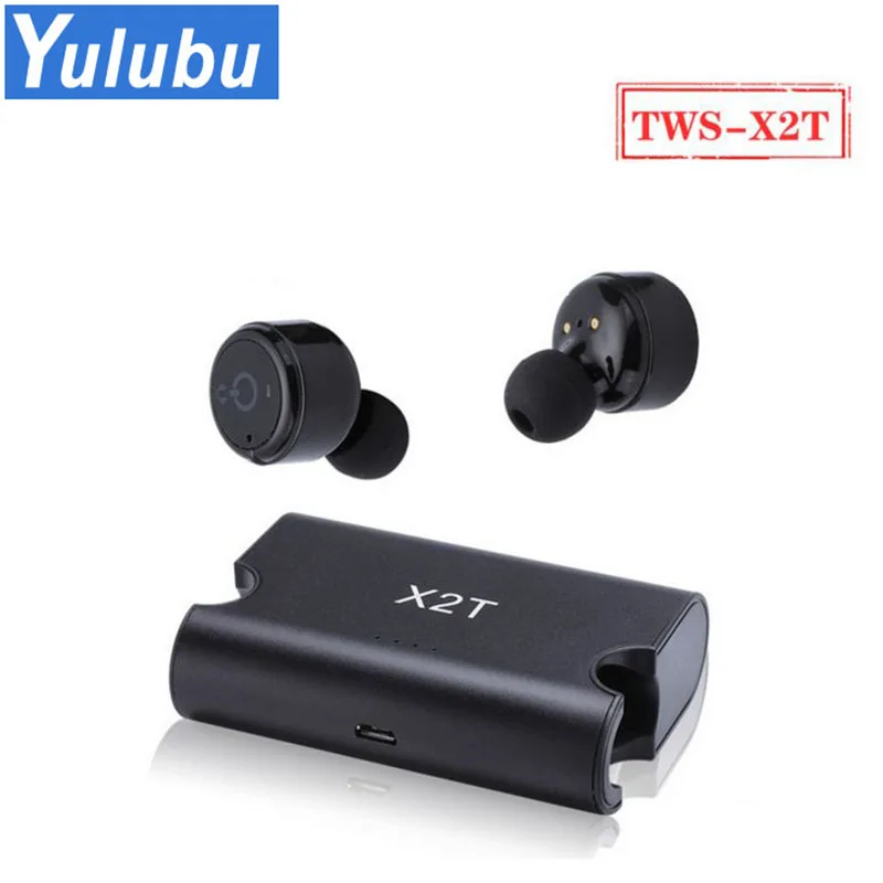 Yulubu Водонепроницаемый Bluetooth 4 2 наушники X2T вкладыши TWS с беспроводной зарядным