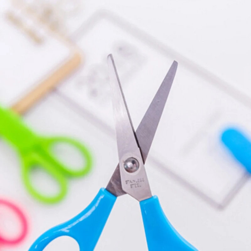 1 шт. безопасные разноцветные ножницы металлические и пластиковые DIY Скрапбукинг