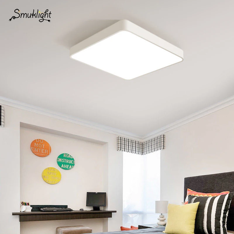 Ультра тонкий квадратный светодиодный потолочный светильник потолочные