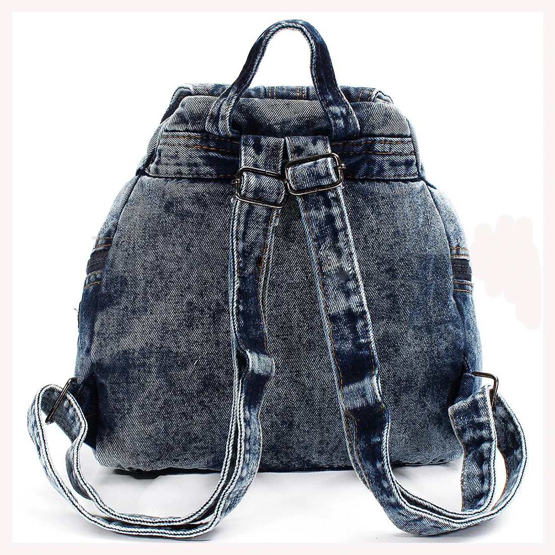 Женский джинсовый рюкзак для девочек дорожная сумка через плечо |