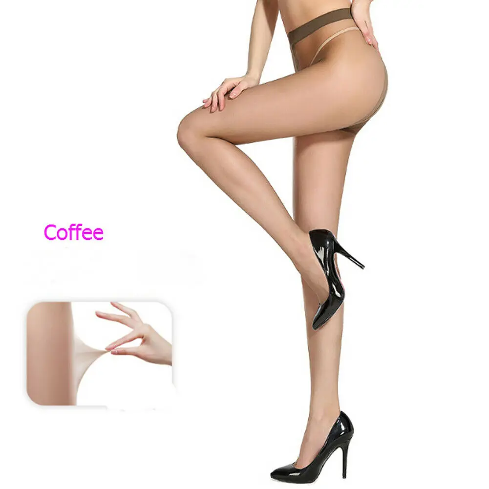 coffee Hirigin женские сплошные колготки трусики колготки Стройное сексуальное бикини длинные чулки 4 цвета - Цвет: coffee
